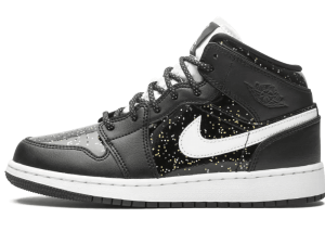 AV5174-001 Air Jordan 1 Mid SE Black Glitter (GS)