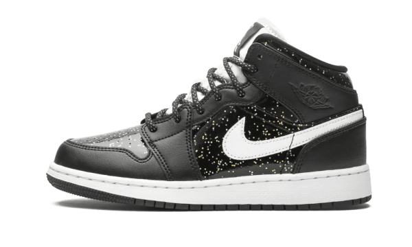 AV5174-001 Air Jordan 1 Mid SE Black Glitter (GS)