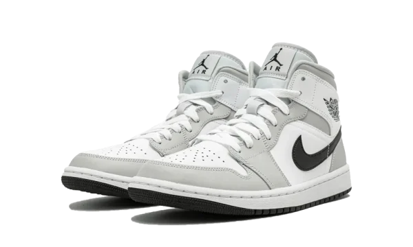 BQ6472-015 Air Jordan 1 Mid Light Smoke Grey Black (W)