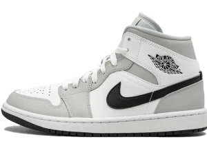 BQ6472-015 Air Jordan 1 Mid Light Smoke Grey Black (W)