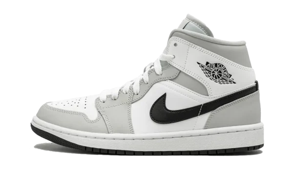 BQ6472-015 Air Jordan 1 Mid Light Smoke Grey Black (W)