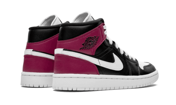 BQ6472-016 Air Jordan 1 Mid Black Noble Red (W)