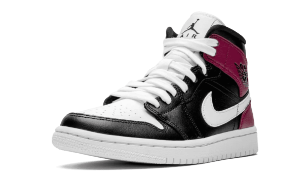 BQ6472-016 Air Jordan 1 Mid Black Noble Red (W)