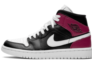 BQ6472-016 Air Jordan 1 Mid Black Noble Red (W)