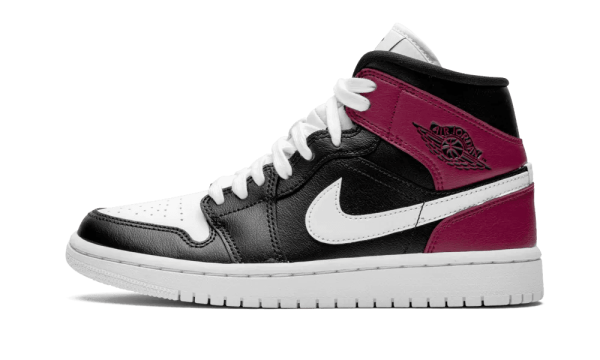 BQ6472-016 Air Jordan 1 Mid Black Noble Red (W)