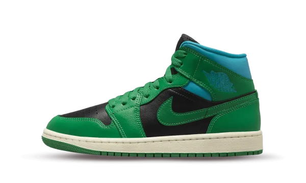 BQ6472-033 Air Jordan 1 Mid Lucky Green Aquatone (W)