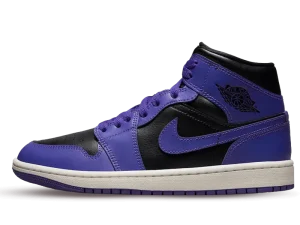 BQ6472-051 Air Jordan 1 Mid Purple Black (W)