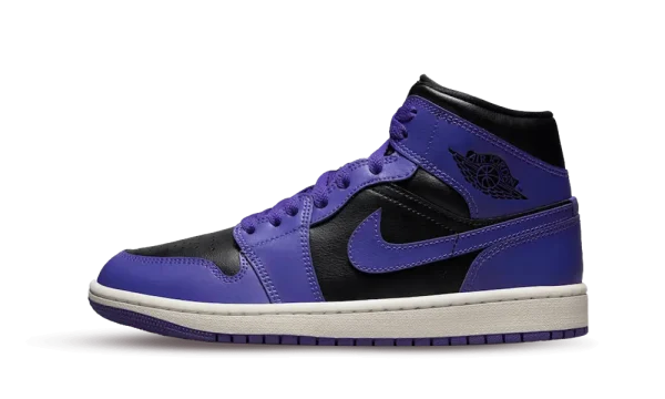 BQ6472-051 Air Jordan 1 Mid Purple Black (W)