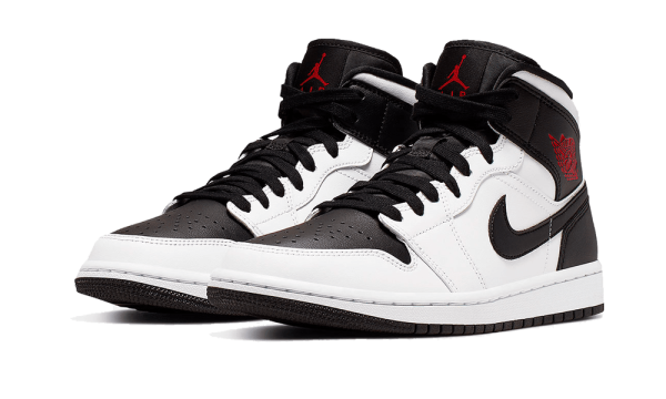 BQ6472-101 Air Jordan 1 Mid Reverse Black Toe (W)