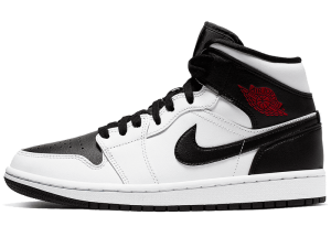 BQ6472-101 Air Jordan 1 Mid Reverse Black Toe (W)