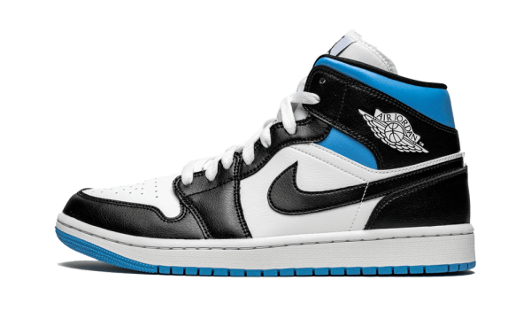 BQ6472-102 Air Jordan 1 Mid Royal Black and Blue (W)