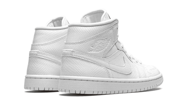 BQ6472-110 Air Jordan 1 Mid White Snakeskin (W)