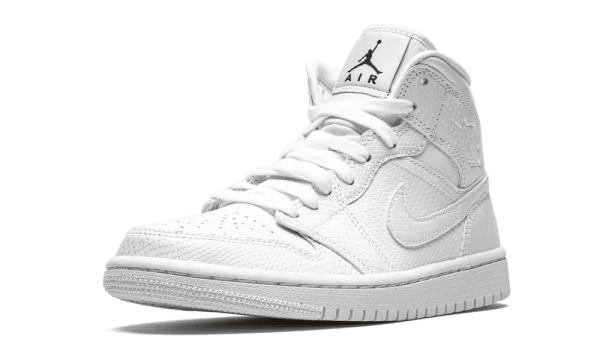 BQ6472-110 Air Jordan 1 Mid White Snakeskin (W)