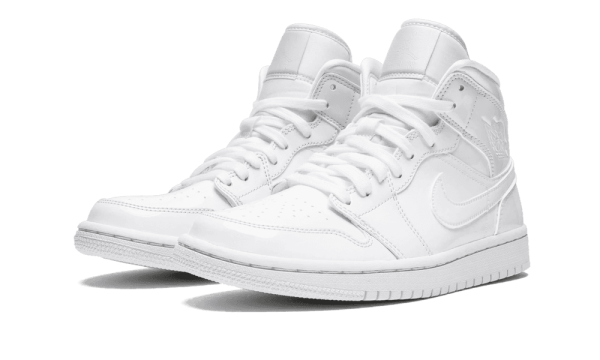 BQ6472-111 Air Jordan 1 Mid Triple White Patent Leather (W)