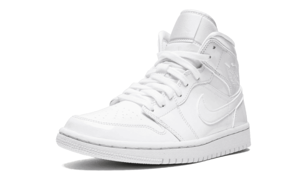 BQ6472-111 Air Jordan 1 Mid Triple White Patent Leather (W)