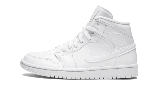 BQ6472-111 Air Jordan 1 Mid Triple White Patent Leather (W)