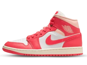 BQ6472-186 Air Jordan 1 Mid Strawberries And Cream (W)