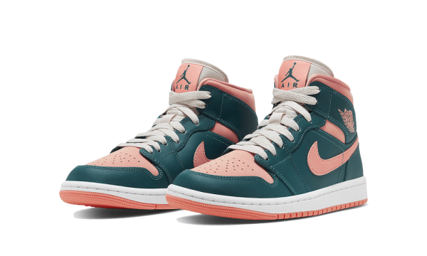 BQ6472-308 Air Jordan 1 Mid Dark Teal Green (W)