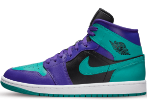 BQ6472-502 Air Jordan 1 Mid Black Grape (W)