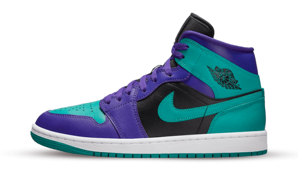 BQ6472-502 Air Jordan 1 Mid Black Grape (W)