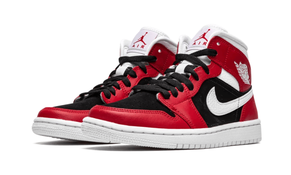 BQ6472-601 Air Jordan 1 Mid Gym Red Black (W)