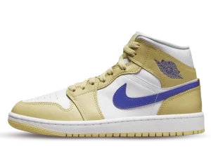 BQ6472-701 Air Jordan 1 Mid Lemon Wash Lapis (W)