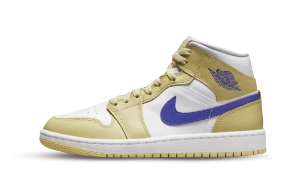 BQ6472-701 Air Jordan 1 Mid Lemon Wash Lapis (W)