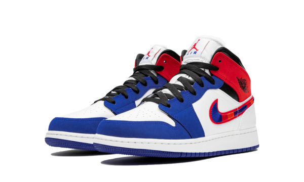 BQ6931-146 Air Jordan 1 Mid Multi-Color Swoosh (GS)