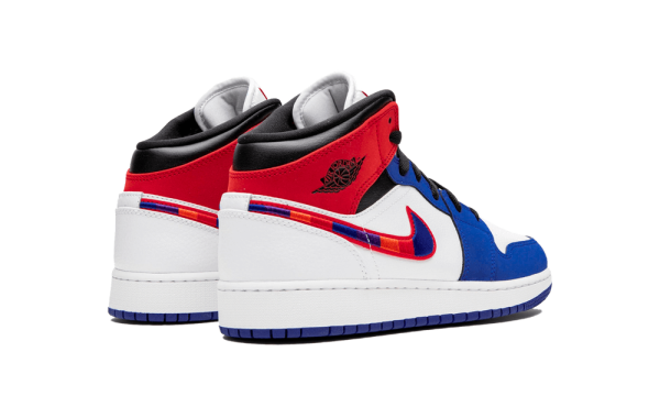 BQ6931-146 Air Jordan 1 Mid Multi-Color Swoosh (GS)