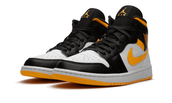 CV5276-107 Air Jordan 1 Mid Laser Orange Black (W)