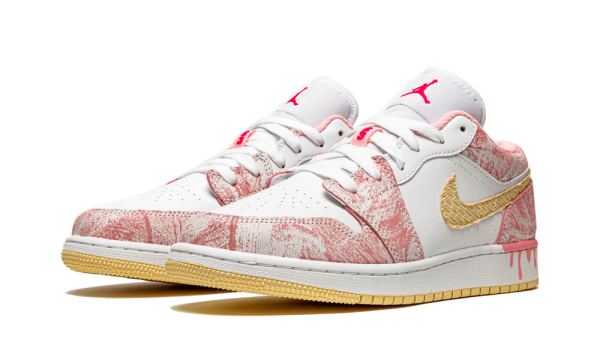 CW7104-601 Air Jordan 1 Low Paint Drip (GS)