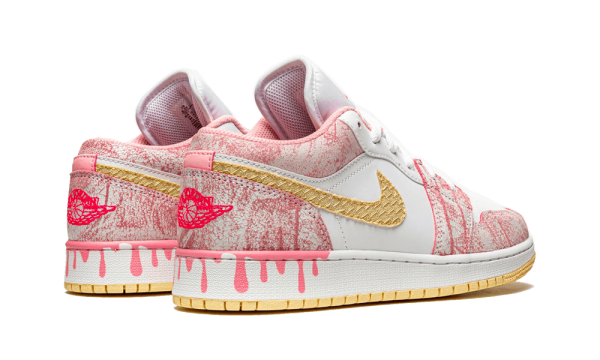 CW7104-601 Air Jordan 1 Low Paint Drip (GS)