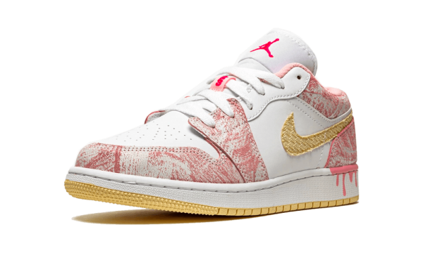 CW7104-601 Air Jordan 1 Low Paint Drip (GS)