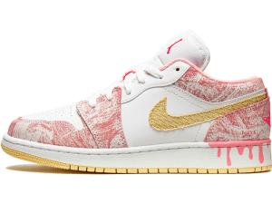 CW7104-601 Air Jordan 1 Low Paint Drip (GS)