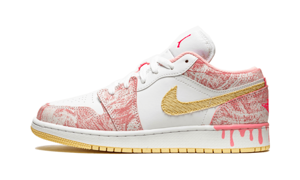 CW7104-601 Air Jordan 1 Low Paint Drip (GS)