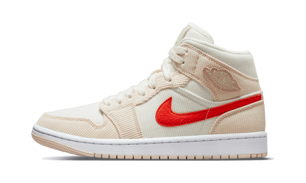 DA8009-108 Air Jordan 1 Mid Corduroy Sail Rose (W)