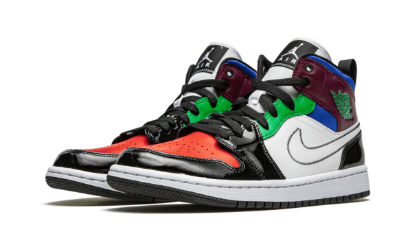 DB5454-001 Air Jordan 1 Mid SE Black White Multi-Color (W)