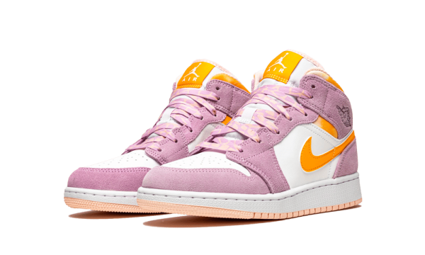 DC9517-600 Air Jordan 1 Mid Arctic Pink (GS)