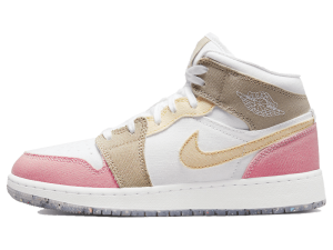 DJ0338-100 Air Jordan 1 Mid Pastel Grind (GS)