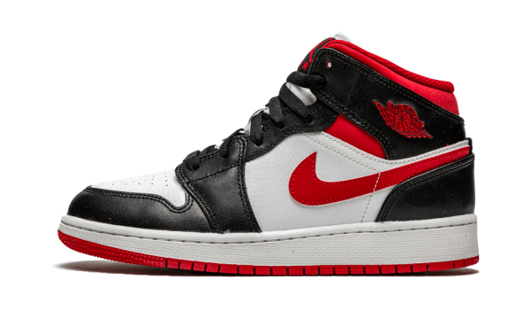 DJ4695-122 Air Jordan 1 Mid Gym Red Black White (GS)