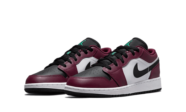 DM0589-635 Air Jordan 1 Low Dark Beetroot Roma Green (GS)