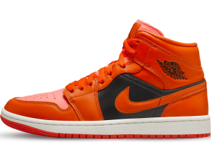 DM3381-600 Air Jordan 1 Mid Orange Black (W)