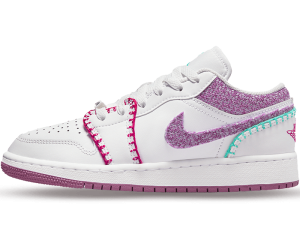 DM9037-100 Air Jordan 1 Low White Light Bordeaux (GS)