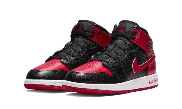 DM9650-001 Air Jordan 1 Mid Bred Text (GS)