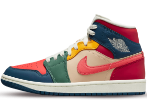 DN3738-400 Air Jordan 1 Mid Multi Color 2022 (W)