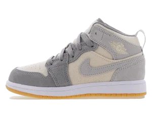 DN4345-100 Air Jordan 1 Mid SE Coconut Milk Particle Grey (PS)