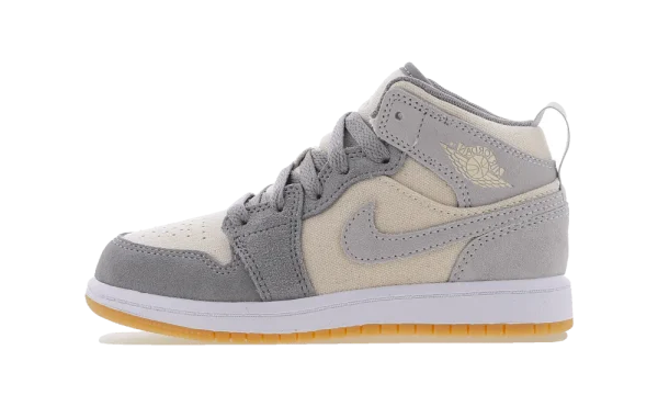 DN4345-100 Air Jordan 1 Mid SE Coconut Milk Particle Grey (PS)