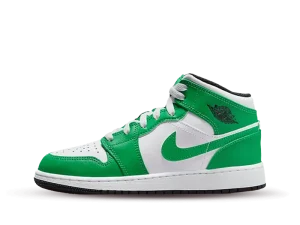 DQ8423-301 Air Jordan 1 Mid Lucky Green (GS)