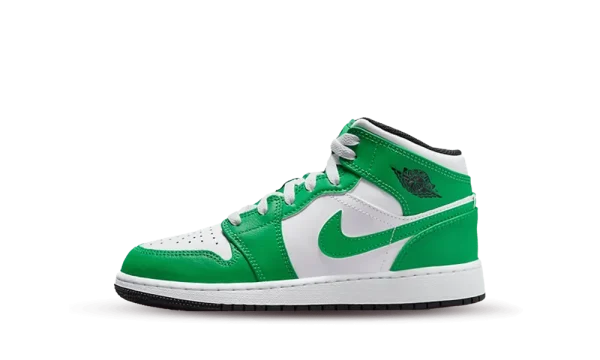 DQ8423-301 Air Jordan 1 Mid Lucky Green (GS)