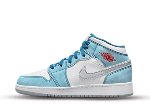 DR6235-401 Air Jordan 1 Mid SE French Blue Light Steel (GS)